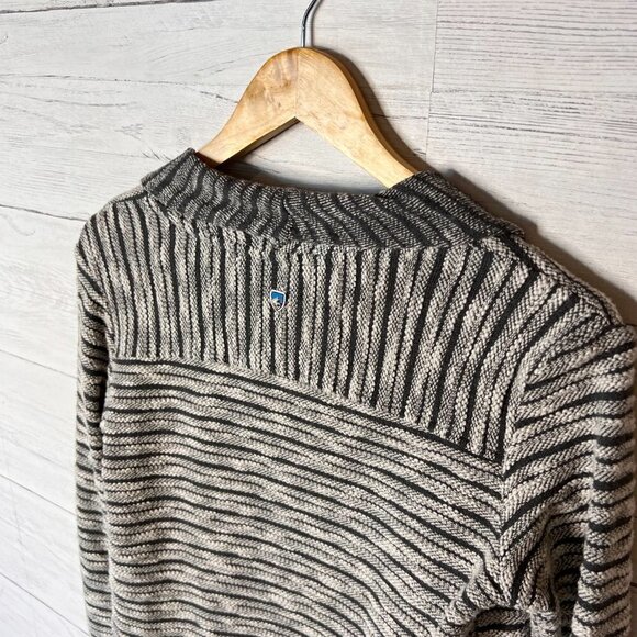 Kuhl Cardigan Womens Size XS Gray & White Asymmetric Hem Lightweight Gorpcore - Picture 13 of 14